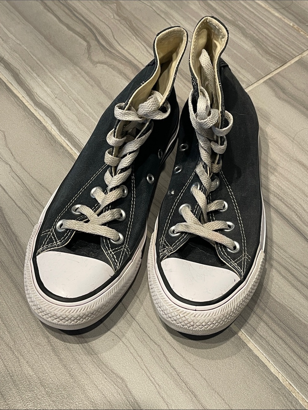 Converse Black and White High-Top Canvas Sneakers - Men's